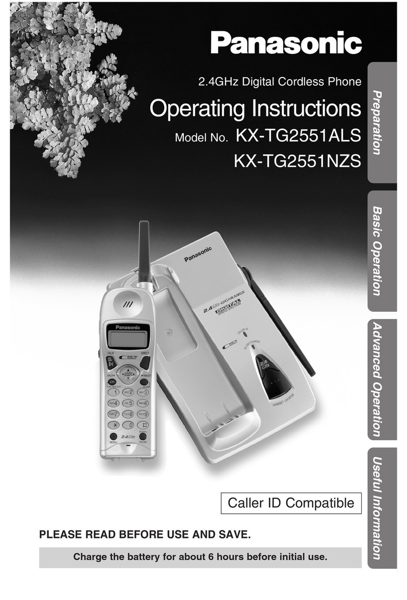 Panasonic KX-TG2551ALS, KX-TG2551NZS operating instructions