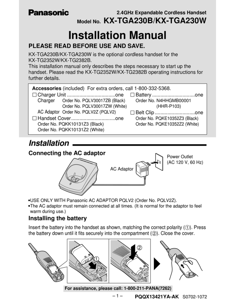 Panasonic KX-TGA230B User manual