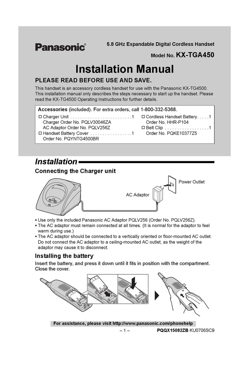 Panasonic KX-TGA450 User manual