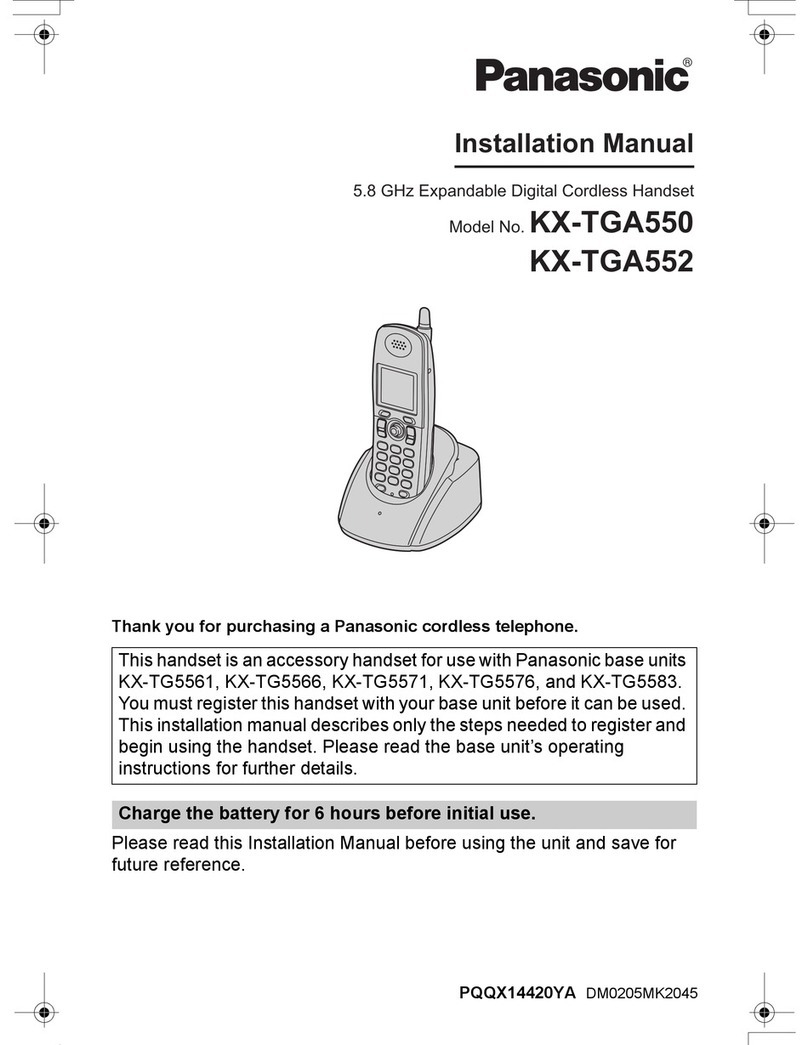 Panasonic KXTGA550 - 1.6" MONO HS User manual