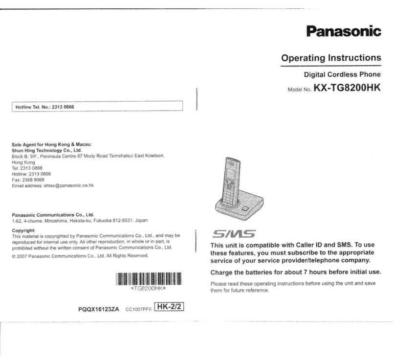 Panasonic KX-TG8200HK User manual