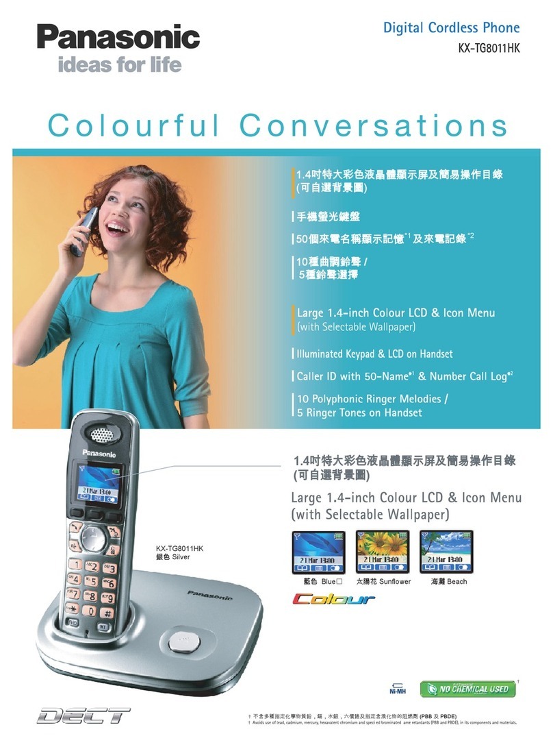 Panasonic KX-TG8011HK Specifications