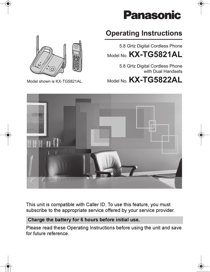 Panasonic KX-TG5821AL, KX-TG5822AL User manual