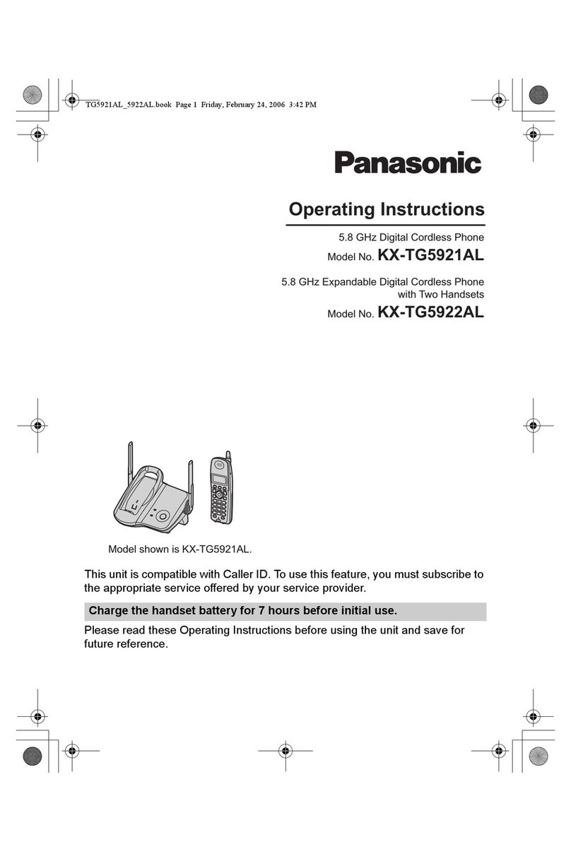 Panasonic KX-TG5921AL operating instructions