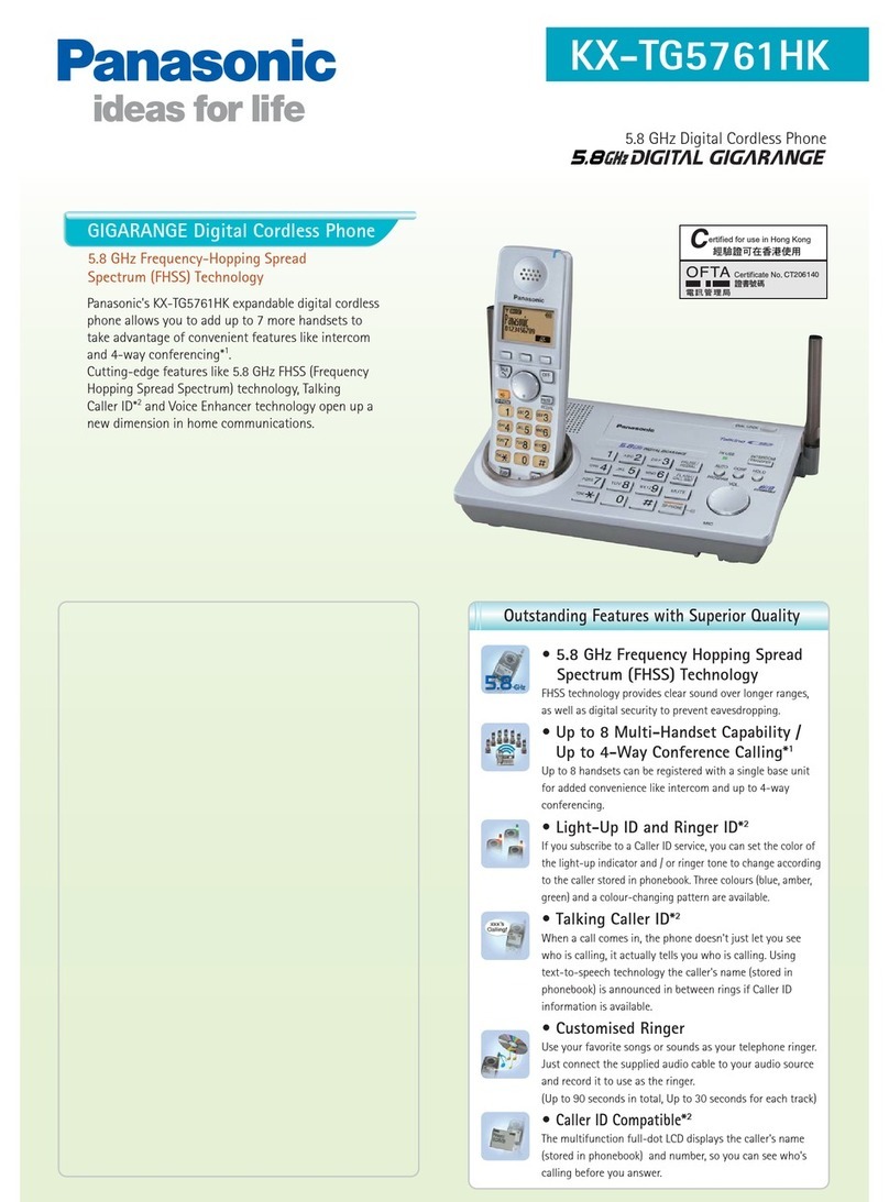 Panasonic KX-TG5761HK User manual