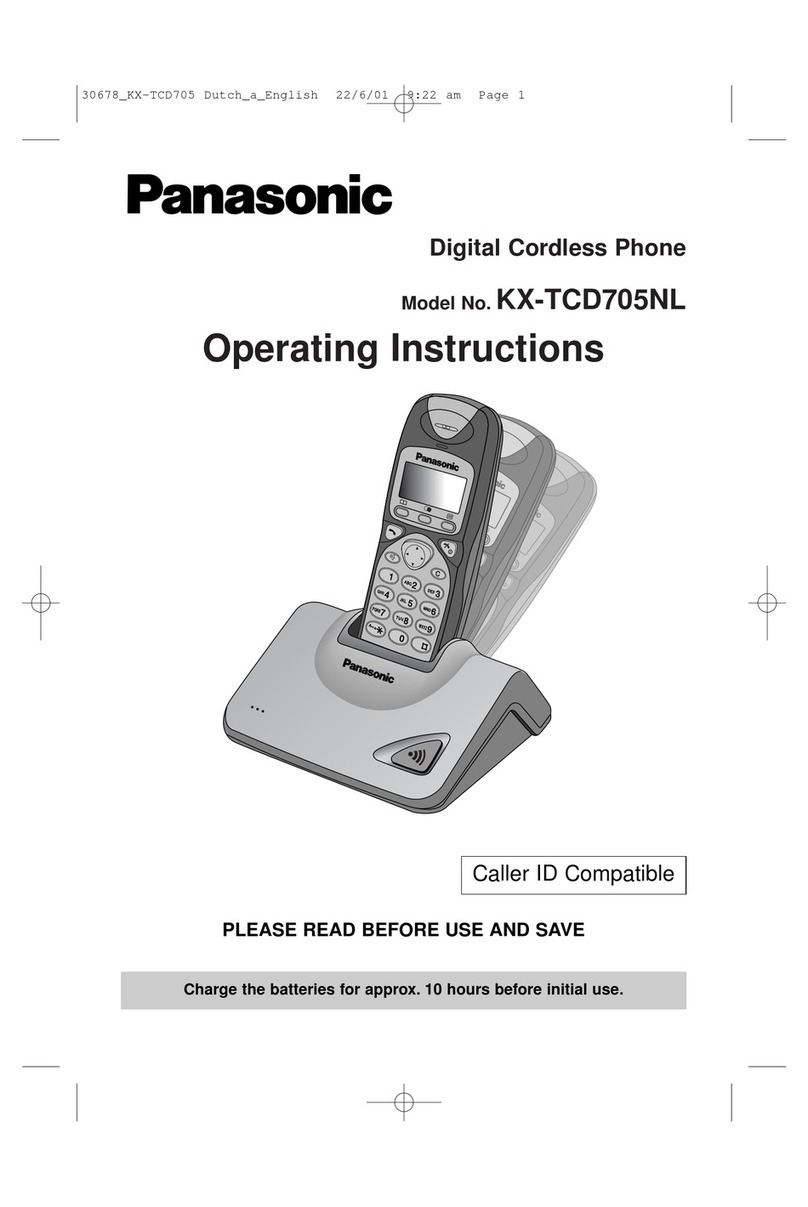 Panasonic KX-TCD705NL User manual