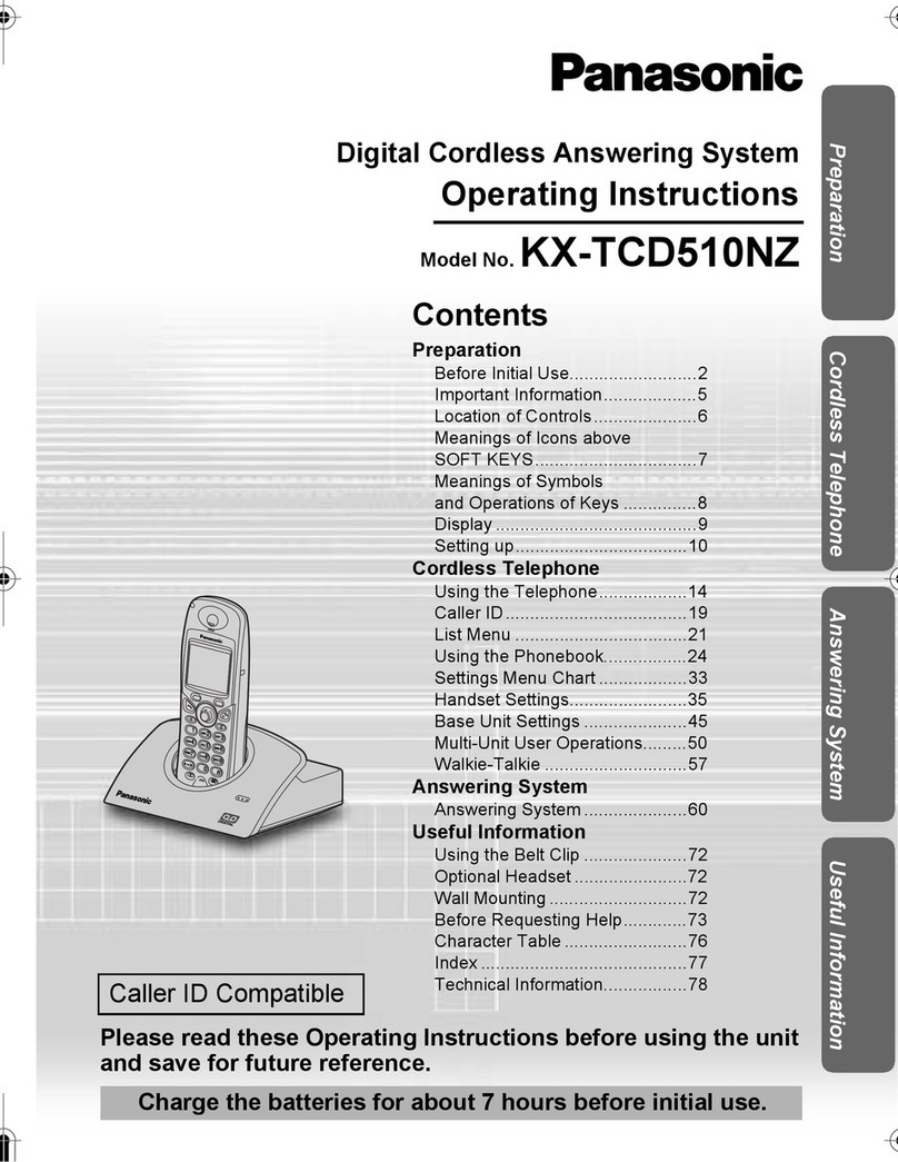 Panasonic KX-TCD510NZ operating instructions