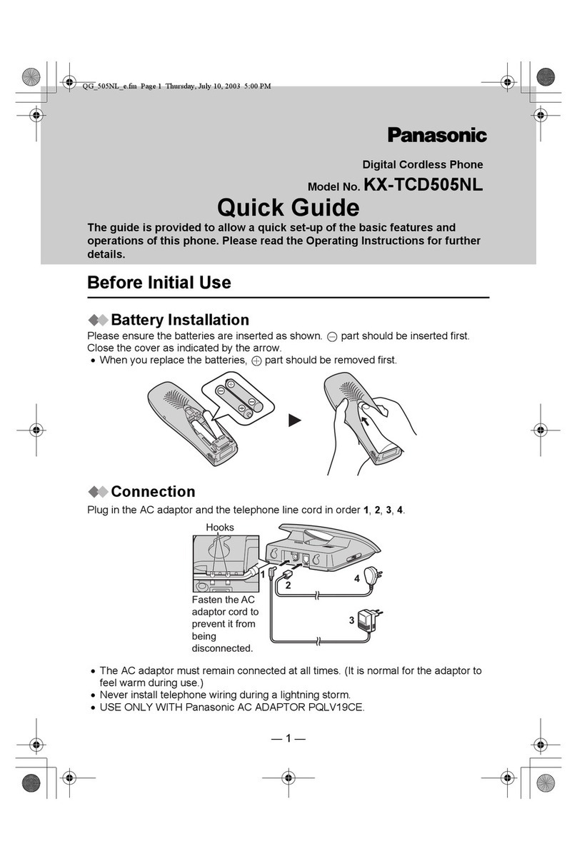 Panasonic KX-TCD505NL User manual
