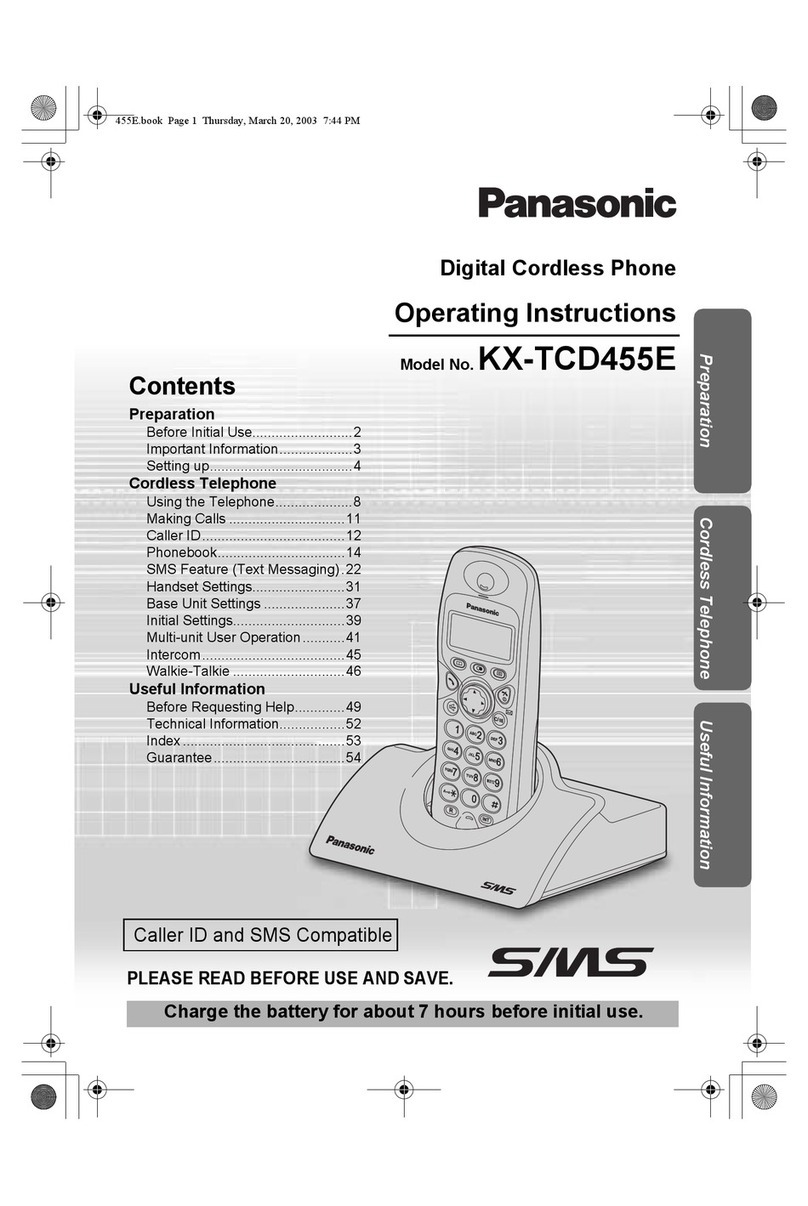Panasonic KX-TCD455E operating instructions