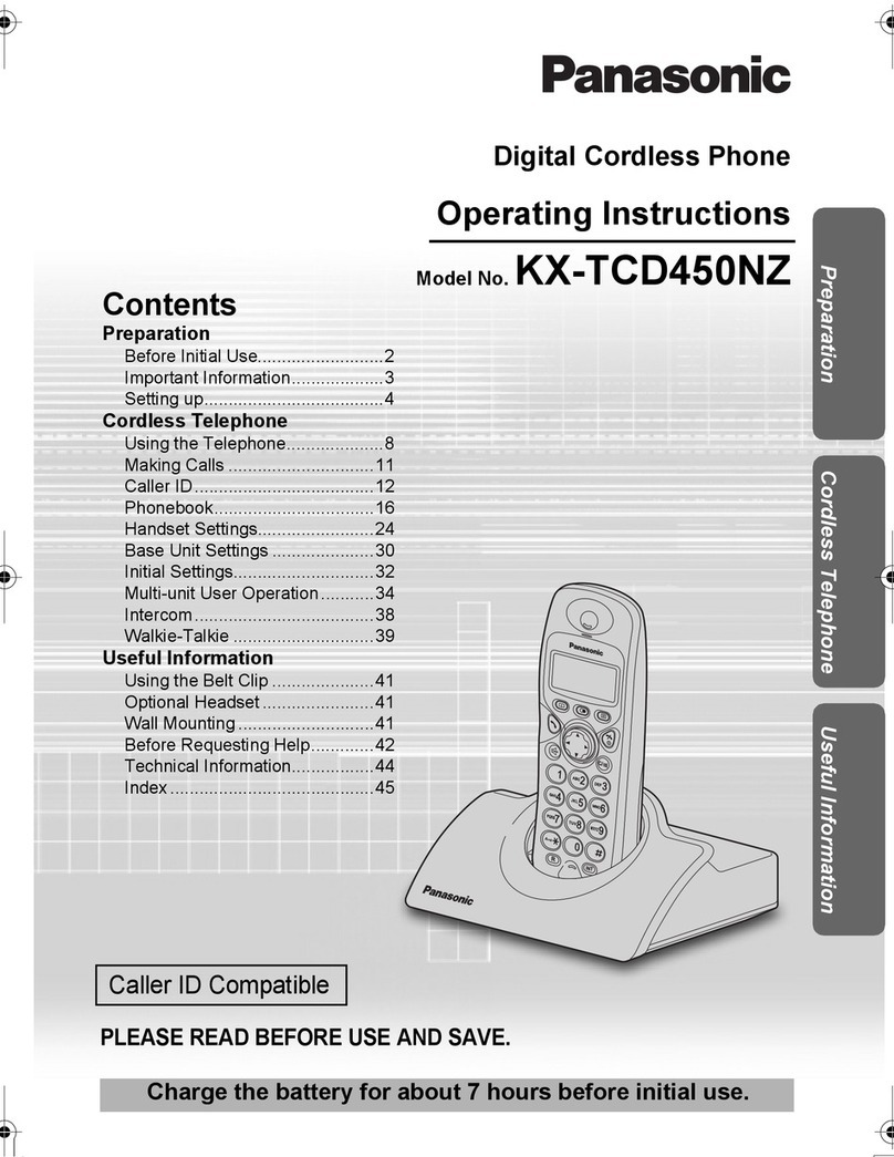 Panasonic KX-TCD450NZ operating instructions