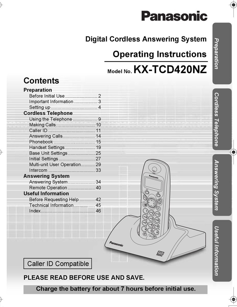 Panasonic KX-TCD420NZ operating instructions