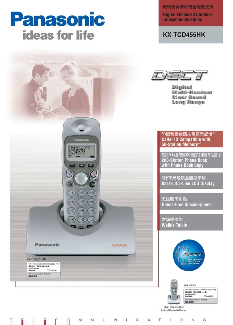 Panasonic KX-TCD455HK Specifications