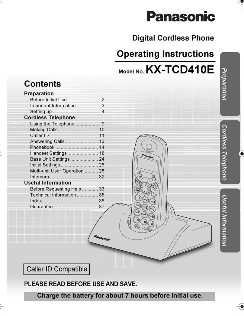 Panasonic KX-TCD410E User manual