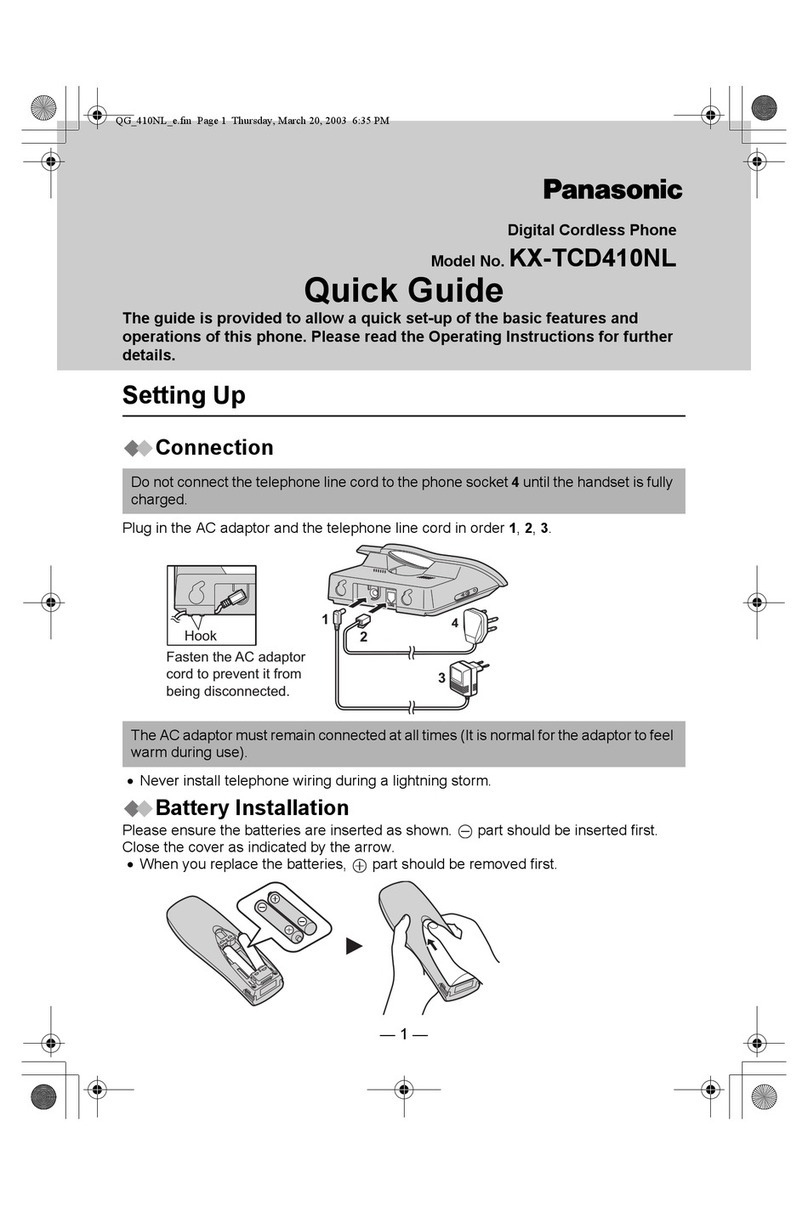Panasonic KX-TCD410NL User manual