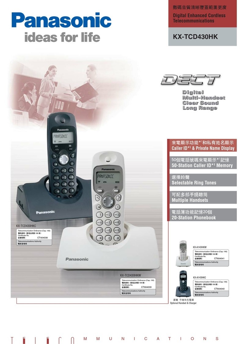 Panasonic KX-TCD430HK Specifications