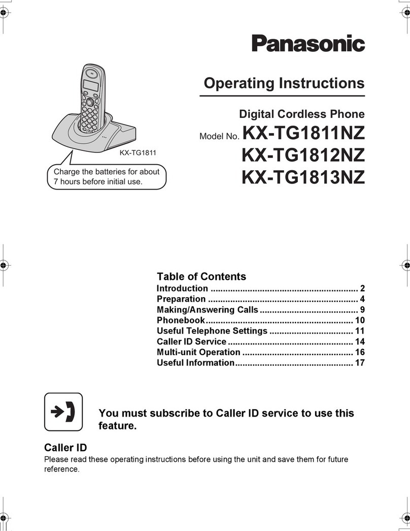 Panasonic KX-TG1811NZ operating instructions