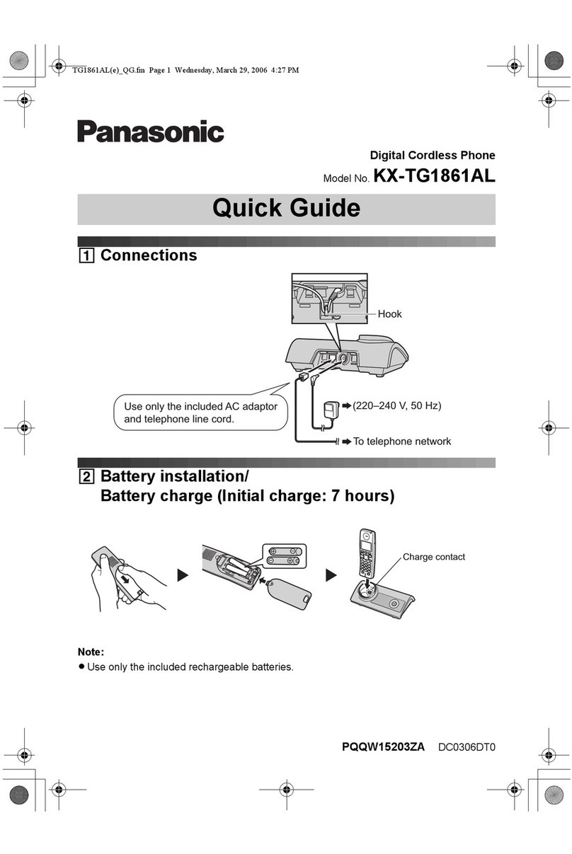 Panasonic KX-TG1861AL User manual