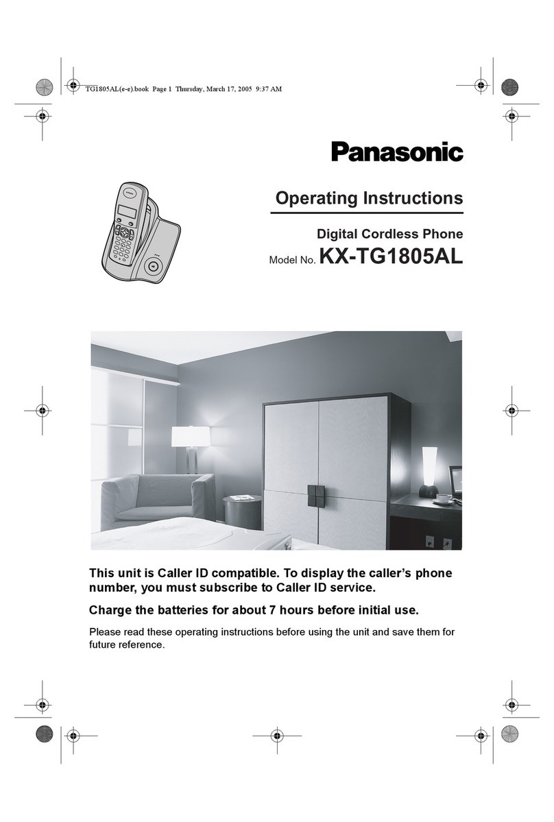Panasonic kx-tg1805al operating instructions