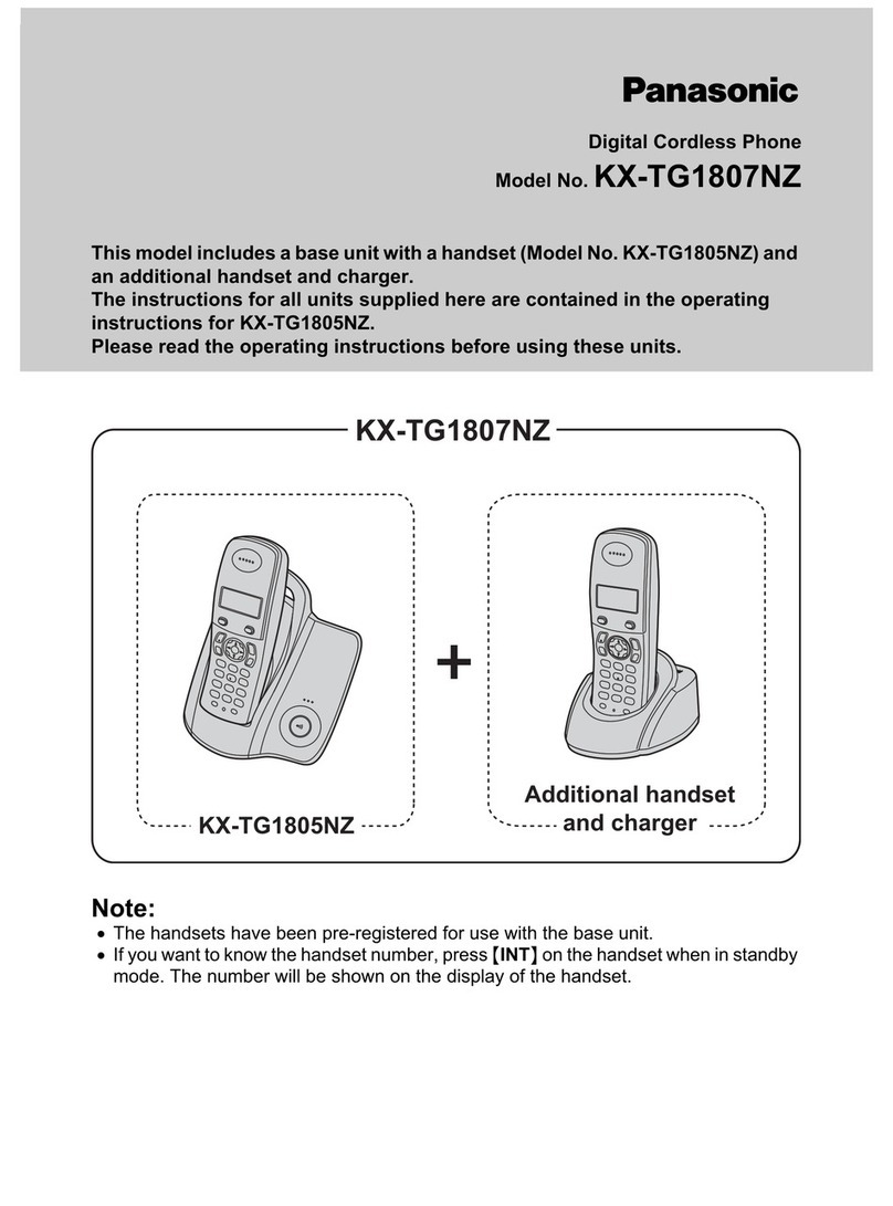 Panasonic KX-TG1807NZ Service manual