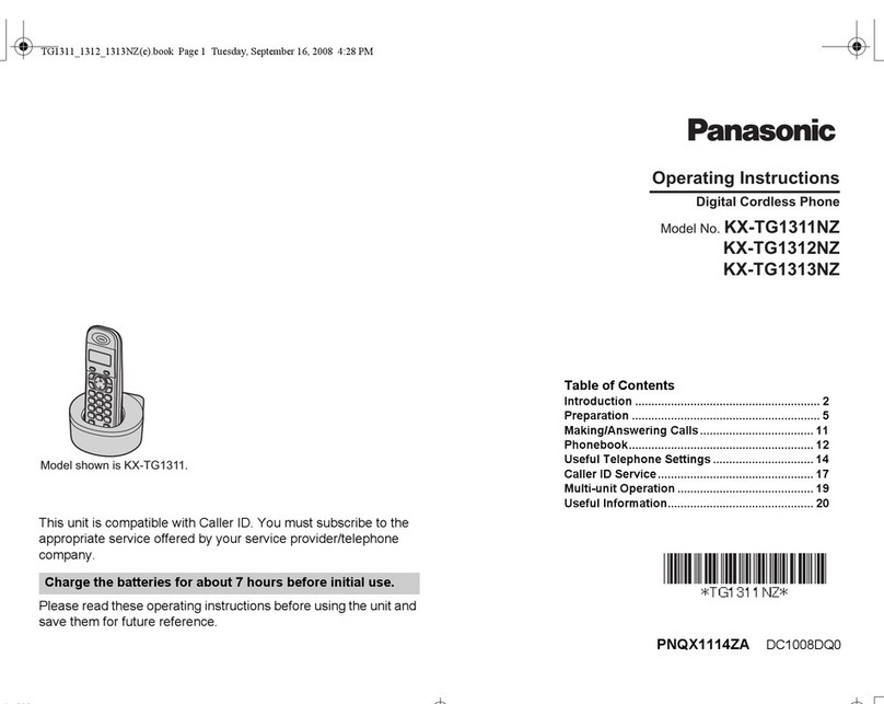 Panasonic KX-TG1311NZ User manual