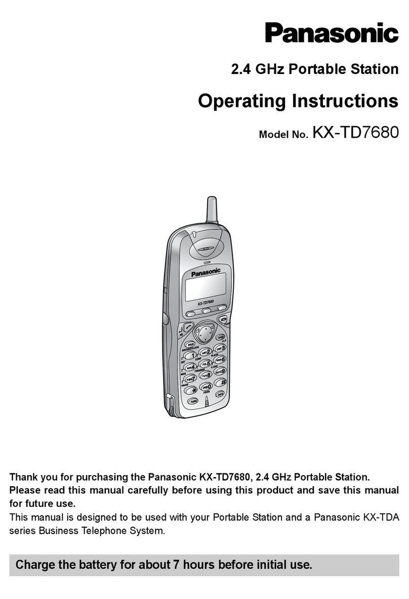 Panasonic KX-TD7680 - Digital Wireless Telephone User manual