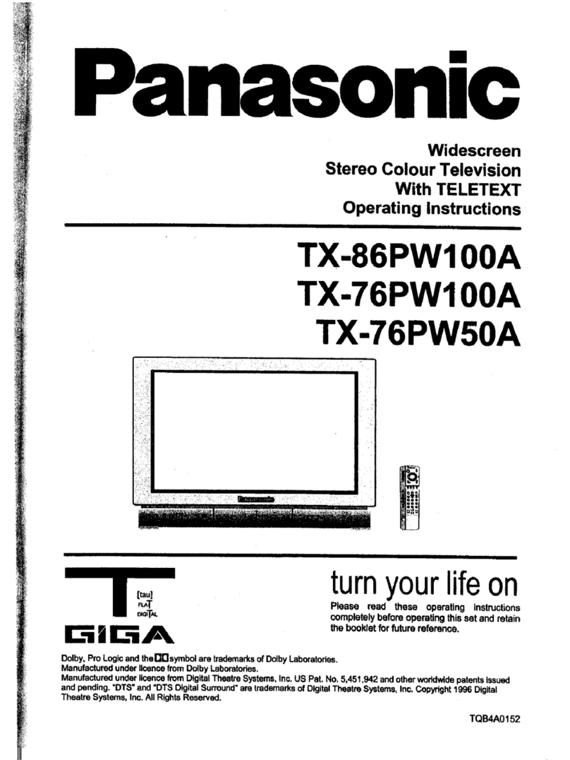 Panasonic TX-76W50A User manual Panasonic TX-76W50A User manual