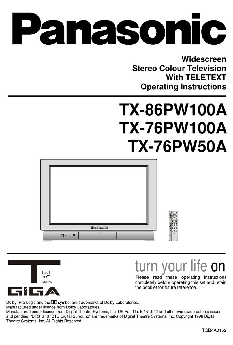 Panasonic TX-76PW100A User manual Panasonic TX-76PW100A User manual