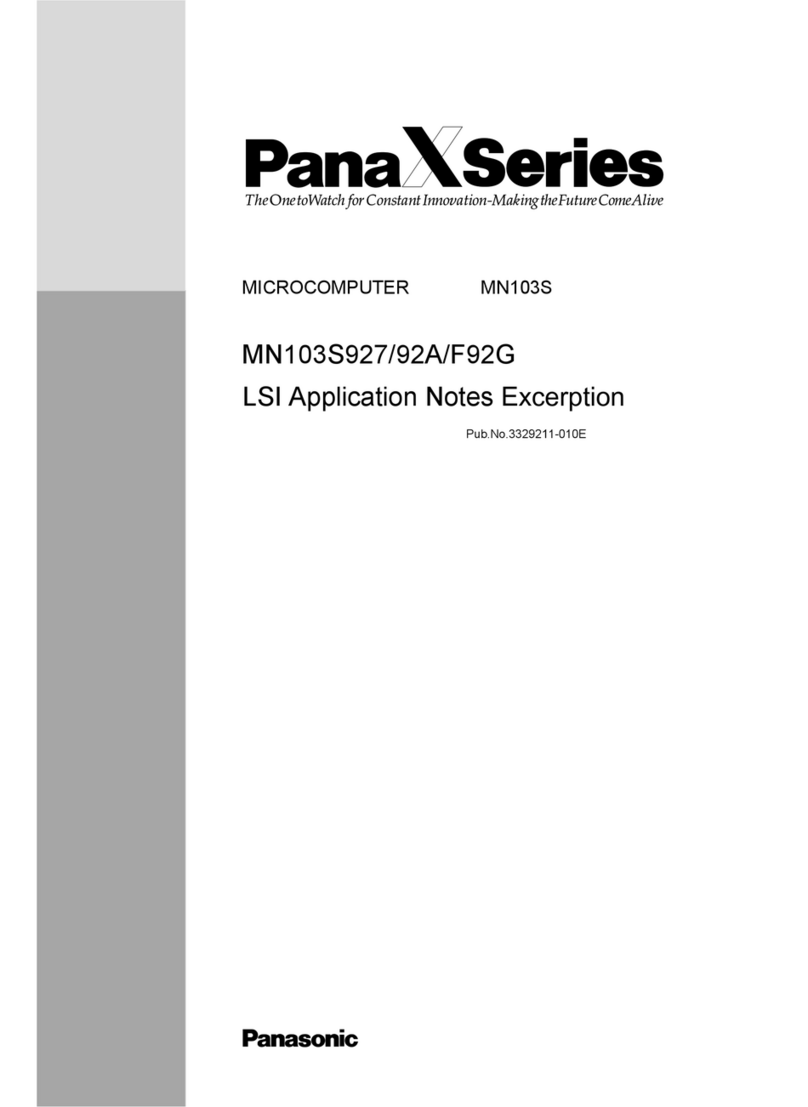 Panasonic MICROCOMPUTER MN103S Installation and operating instructions