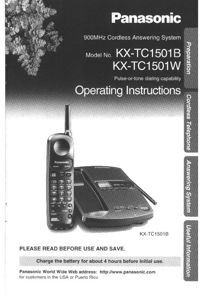 Panasonic KXTC1501W User manual