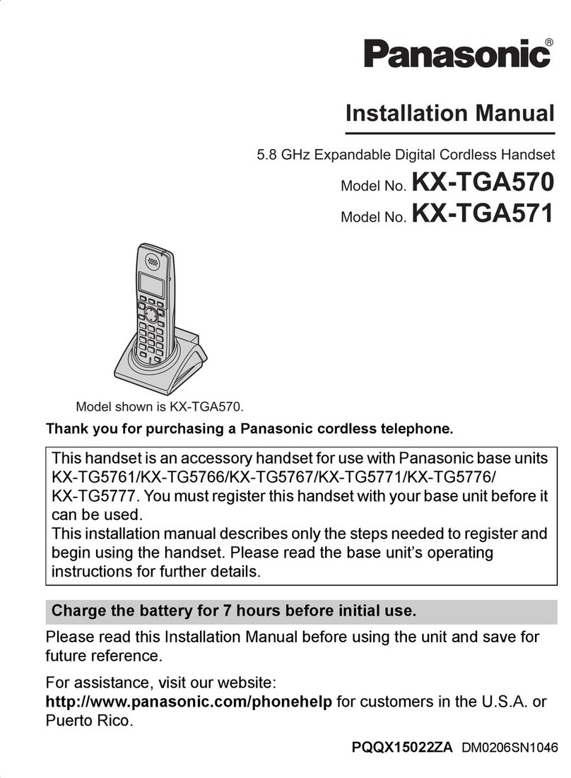 Panasonic KX-TGA570 User manual