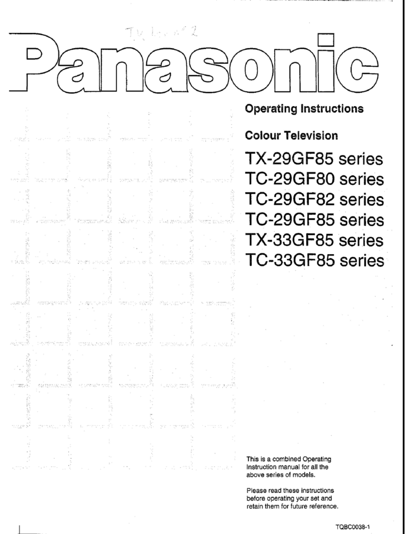Panasonic TX-29GF85 Series User manual Panasonic TX-29GF85 Series User manual