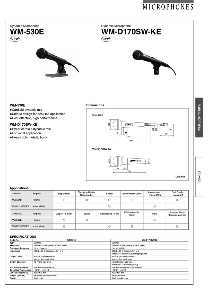 Panasonic WM-530E User manual Panasonic WM-530E User manual