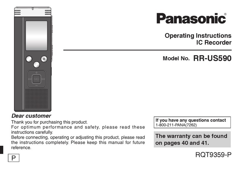Panasonic RQT9359-P operating instructions
