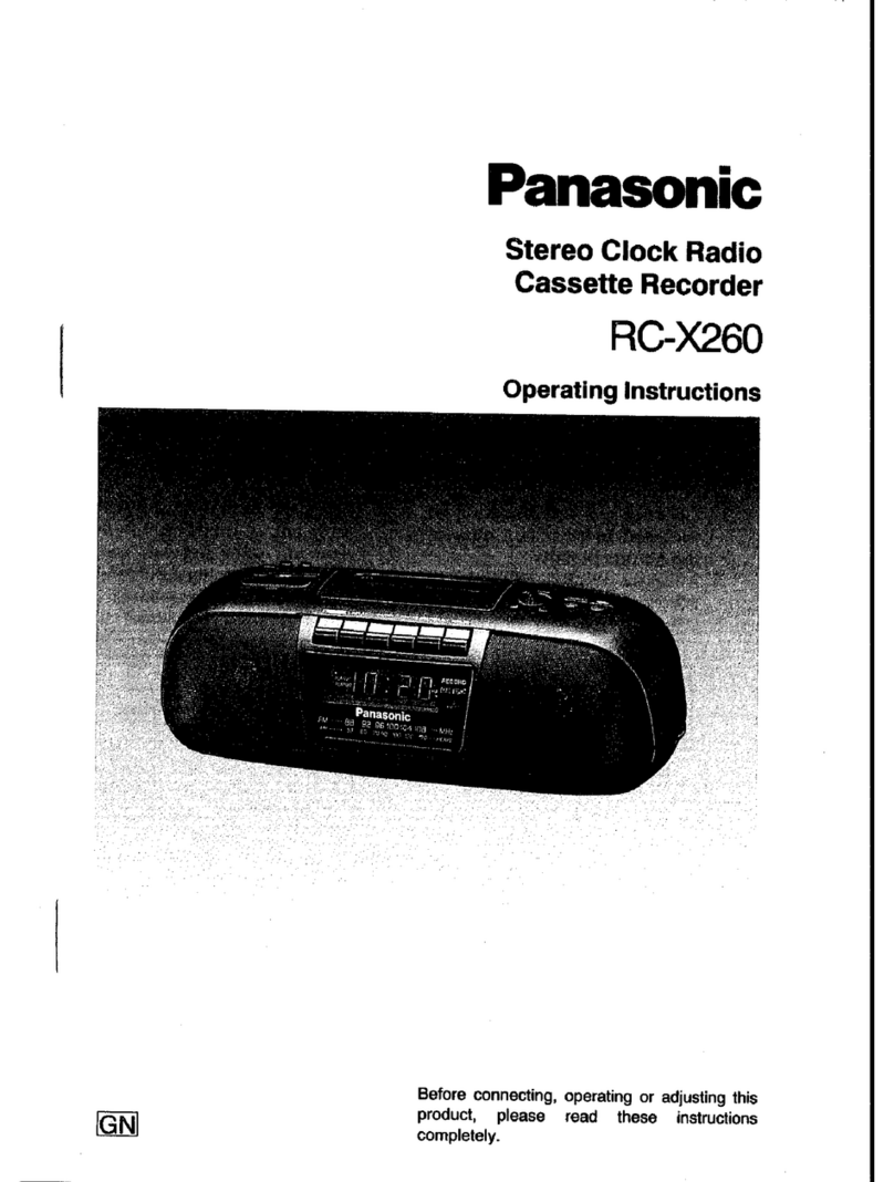Panasonic RC-X260 User manual