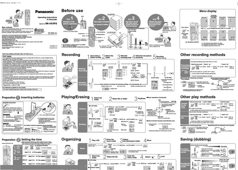 Panasonic PQT8531-P User manual