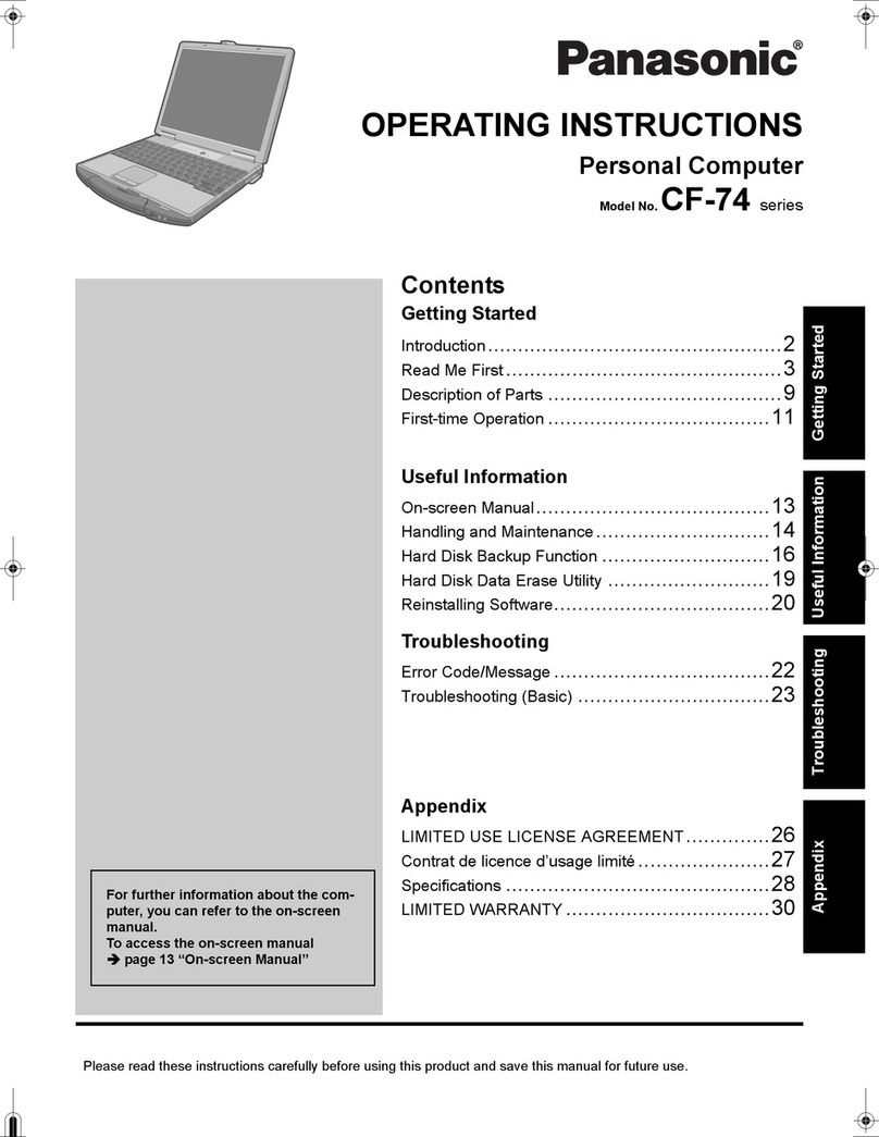 Panasonic CF-74 Series operating instructions