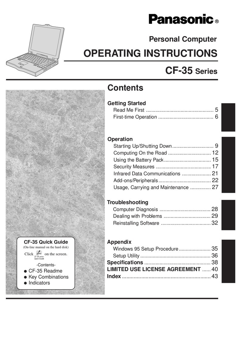 Panasonic CF-35 operating instructions Panasonic CF-35 operating instructions
