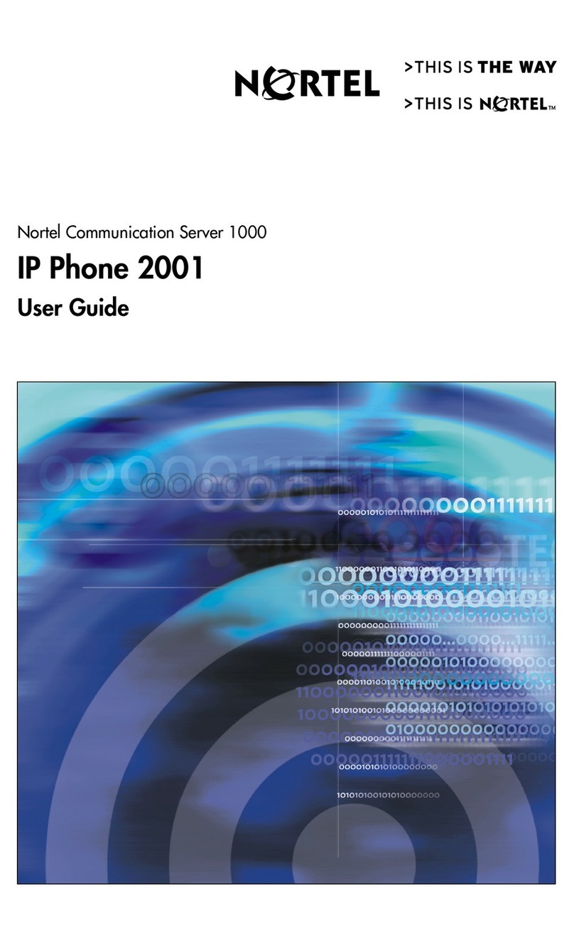 Nortel 2001 User manual