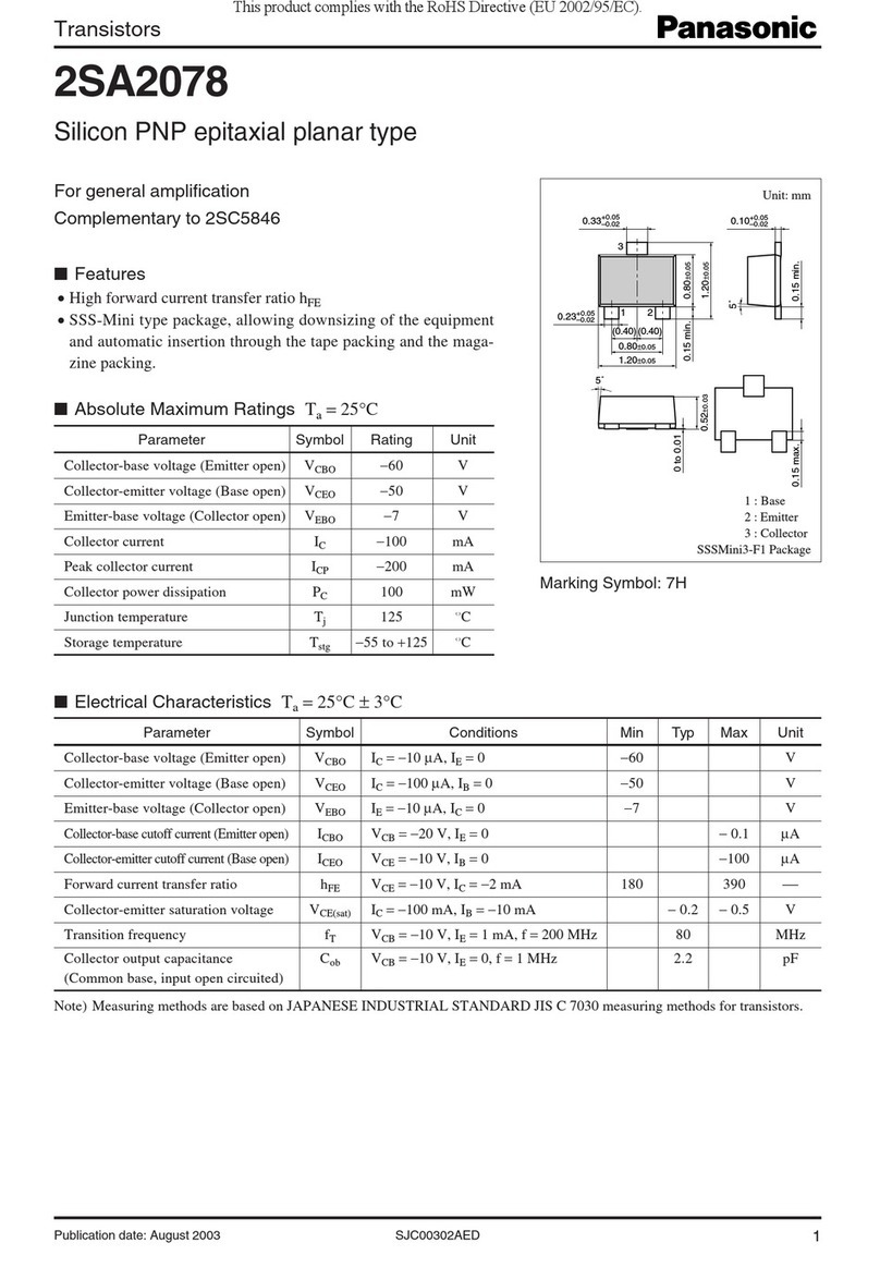 Panasonic 2SA2078 User manual