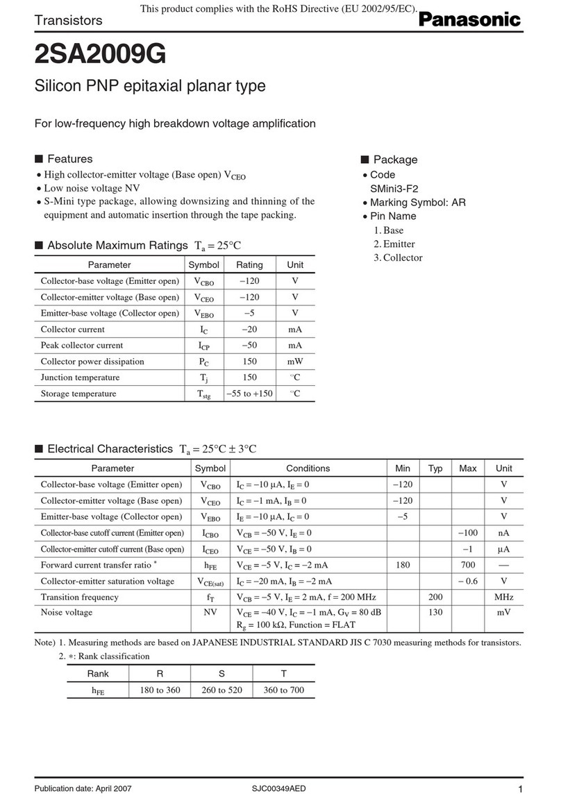 Panasonic 2SA2009G User manual