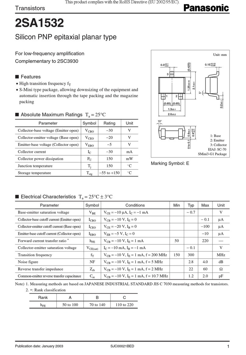 Panasonic 2SA1532 User manual
