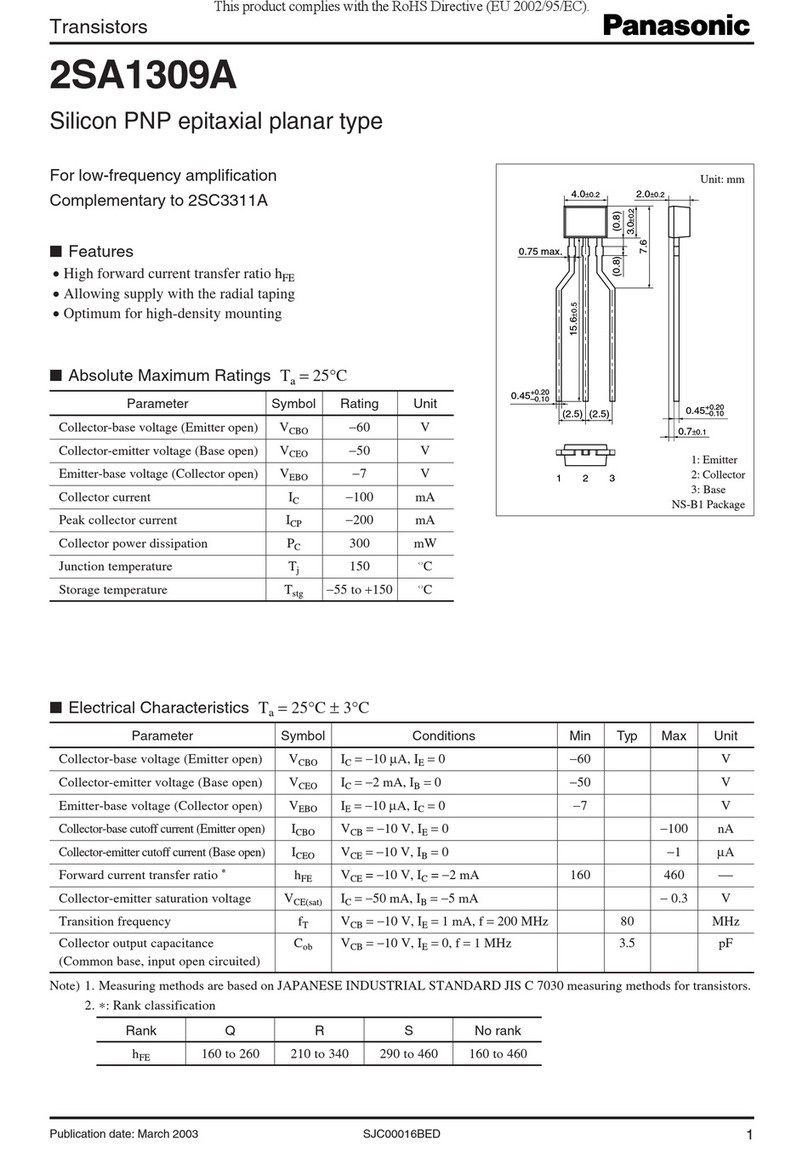 Panasonic 2SA1309A User manual