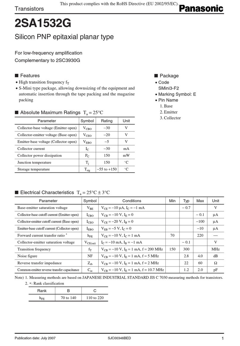 Panasonic 2SA1532G User manual