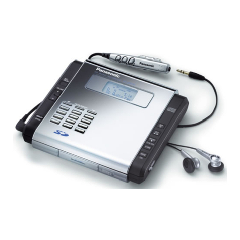 Panasonic SVSR100 - SD AUDIO RECORDER operating instructions