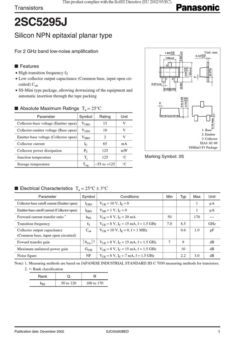 Panasonic 2SC5295J User manual