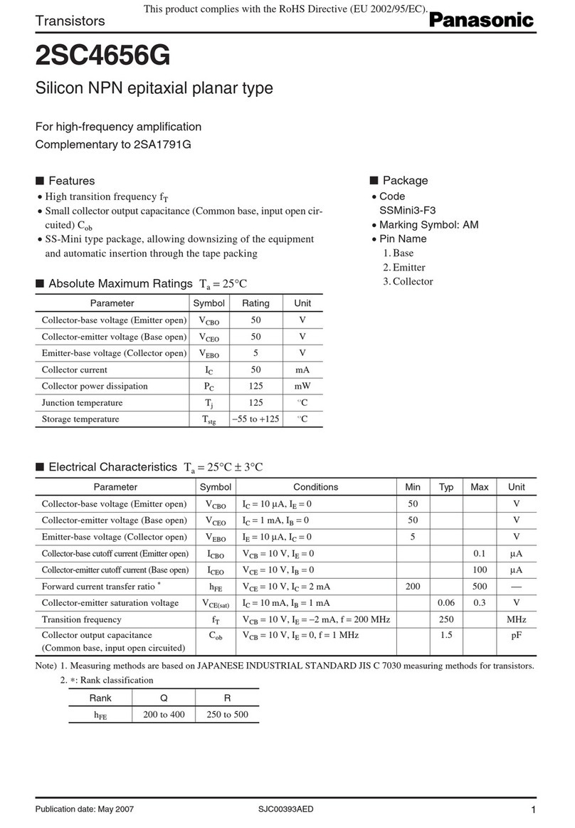 Panasonic 2SC4656G User manual
