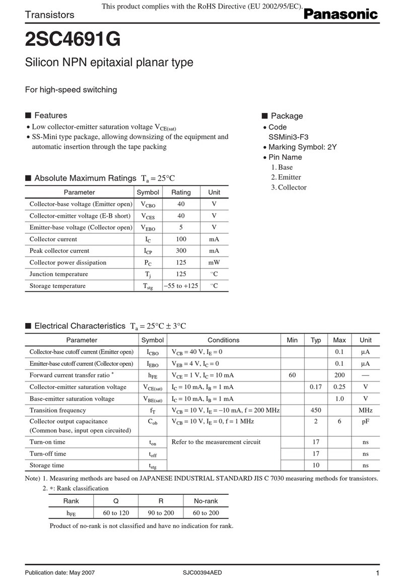 Panasonic 2SC4691G Specification sheet