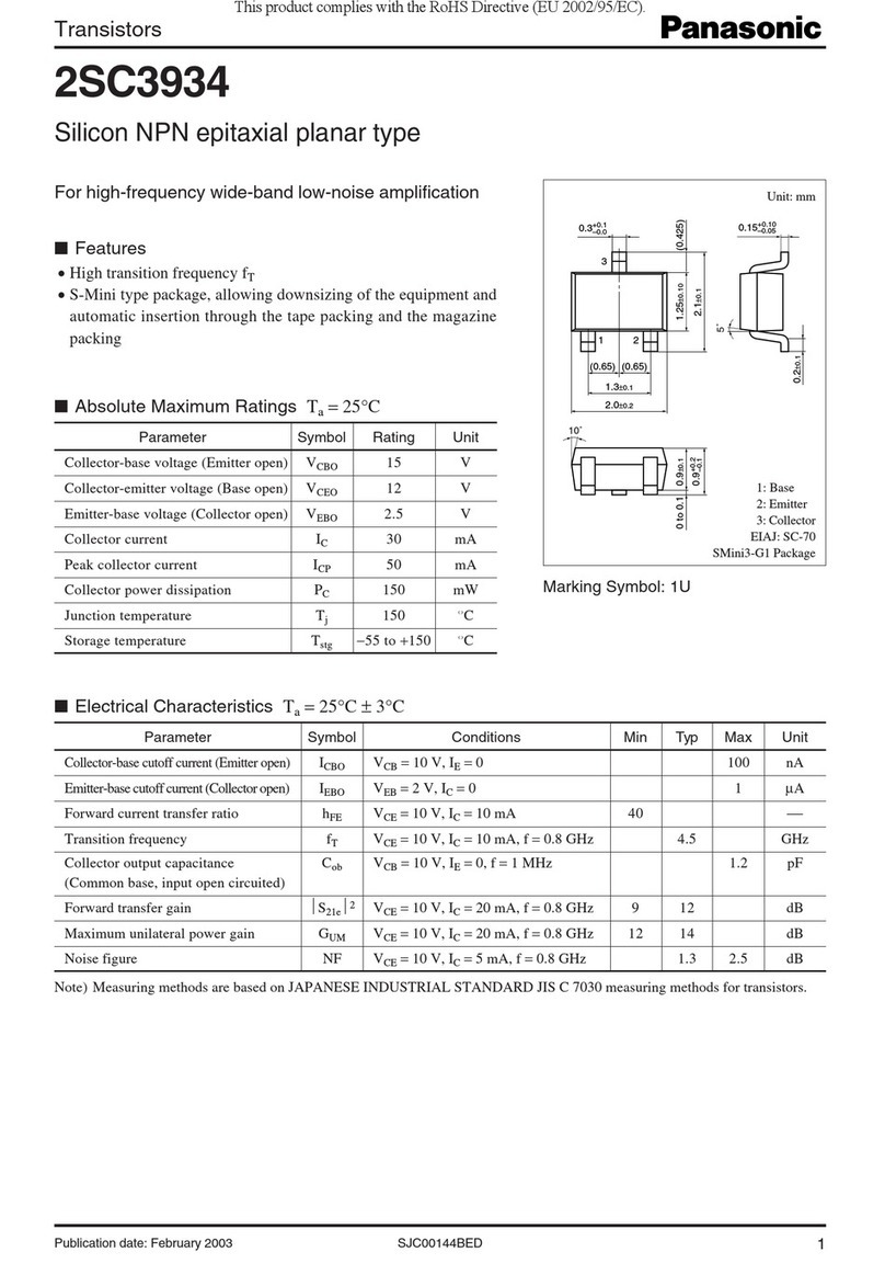 Panasonic 2SC3934 User manual