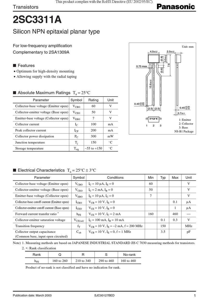 Panasonic 2SC3311A User manual