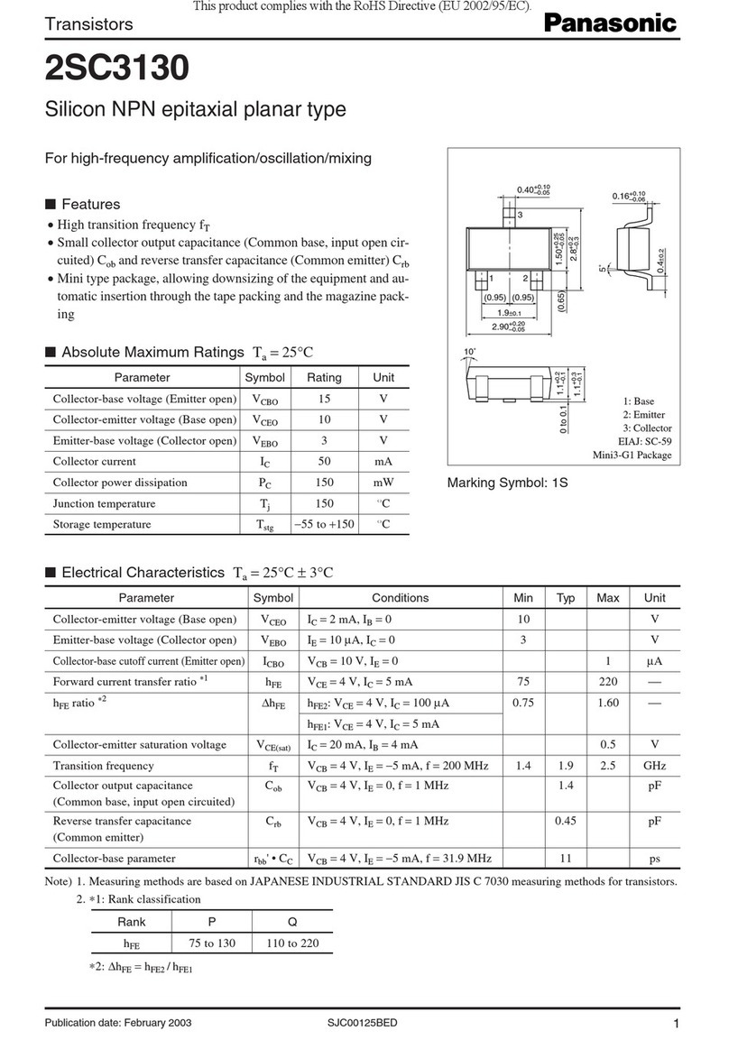 Panasonic 2SC3130 User manual